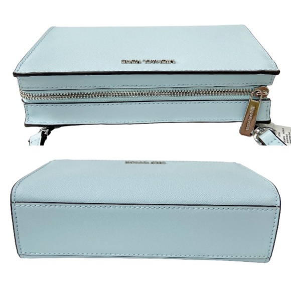 MICHAEL MICHAEL KORS Sheila Small Faux Leather Crossbody Bag in Vista Blue New - Picture 5 of 9